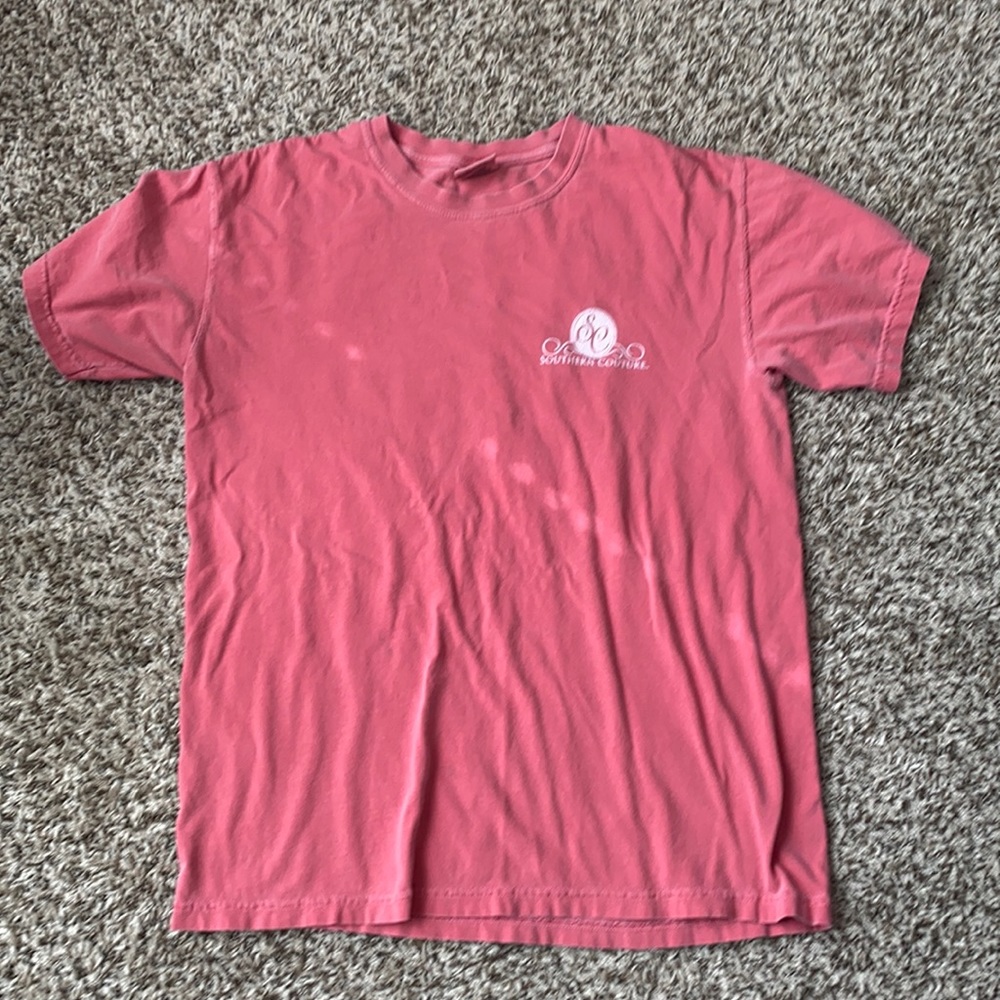 Southern couture comfort colors tshirt size medium pink/red
